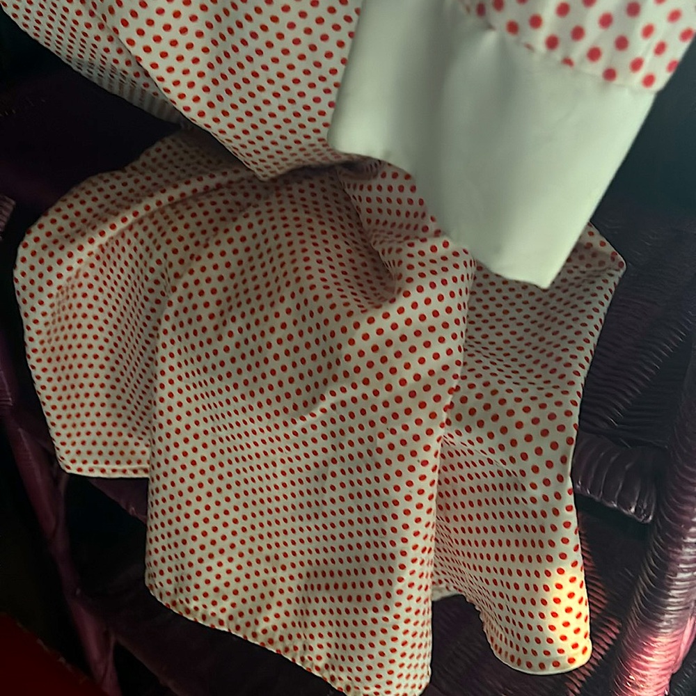 🔴Ruffled Tuxedo Dress🔴a floor length, show stopping sea of tiny red polka dots 🔴 - Picture 6 of 8